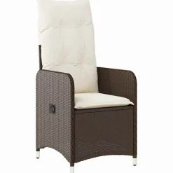 VIDAXL - Ensemble de salle à manger pour jardin 3 pcs marron poly rotin