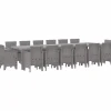 VIDAXL - Ensemble de salle à manger pour jardin 15 pcs gris clair