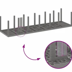VIDAXL - Ensemble de salle à manger pour jardin 15 pcs gris clair