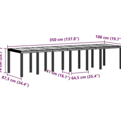 VIDAXL - Ensemble de salle à manger pour jardin 15 pcs gris clair