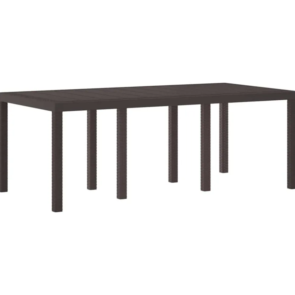 VIDAXL - Ensemble de salle à manger pour jardin 7 pcs marron rattan polt