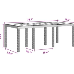 VIDAXL - Ensemble de salle à manger pour jardin 7 pcs marron rattan polt