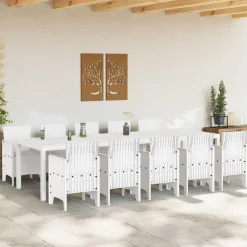 VIDAXL - Ensemble de salle à manger pour jardin avec coussin 11 pcs