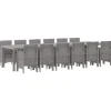VIDAXL - Ensemble de salle à manger pour jardin 13 pcs gris clair