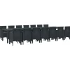 VIDAXL - Ensemble de salle à manger pour jardin 15 pcs anthracite