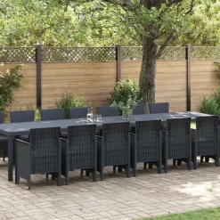 VIDAXL - Ensemble de salle à manger pour jardin 15 pcs anthracite