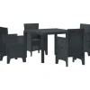 VIDAXL - Ensemble de salle à manger pour jardin 5 pcs anthracite