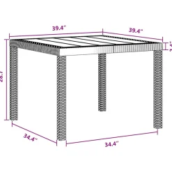 VIDAXL - Ensemble de salle à manger pour jardin 5 pcs anthracite