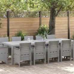 VIDAXL - Ensemble de salle à manger pour jardin gris clair, anthracite