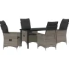 VIDAXL - Ensemble de salle à manger pour jardin 5 pcs gris poly rotin