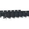 VIDAXL - Ensemble de salle à manger pour jardin 13 pcs anthracite