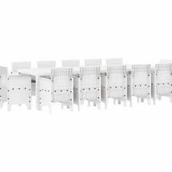 VIDAXL - Ensemble de salle à manger pour jardin 13 pcs blanc