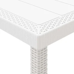 VIDAXL - Ensemble de salle à manger pour jardin 15 pcs blanc rattan polt