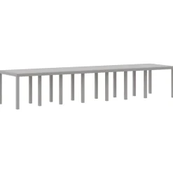 VIDAXL - Ensemble de salle à manger pour jardin 15 pcs gris clair