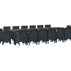 VIDAXL - Ensemble de salle à manger pour jardin 15 pcs anthracite