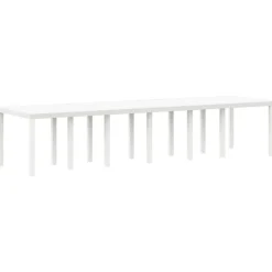 VIDAXL - Ensemble de salle à manger pour jardin 15 pcs blanc rattan polt