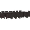 VIDAXL - Ensemble de salle à manger pour jardin 15 pcs marron