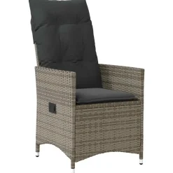 VIDAXL - Ensemble de salle à manger pour jardin 5 pcs gris poly rotin
