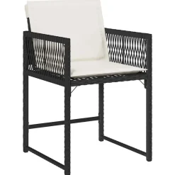 VIDAXL - Ensemble de salle à manger pour jardin 5 pcs noir polyrotin