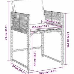 VIDAXL - Ensemble de salle à manger pour jardin 5 pcs noir polyrotin