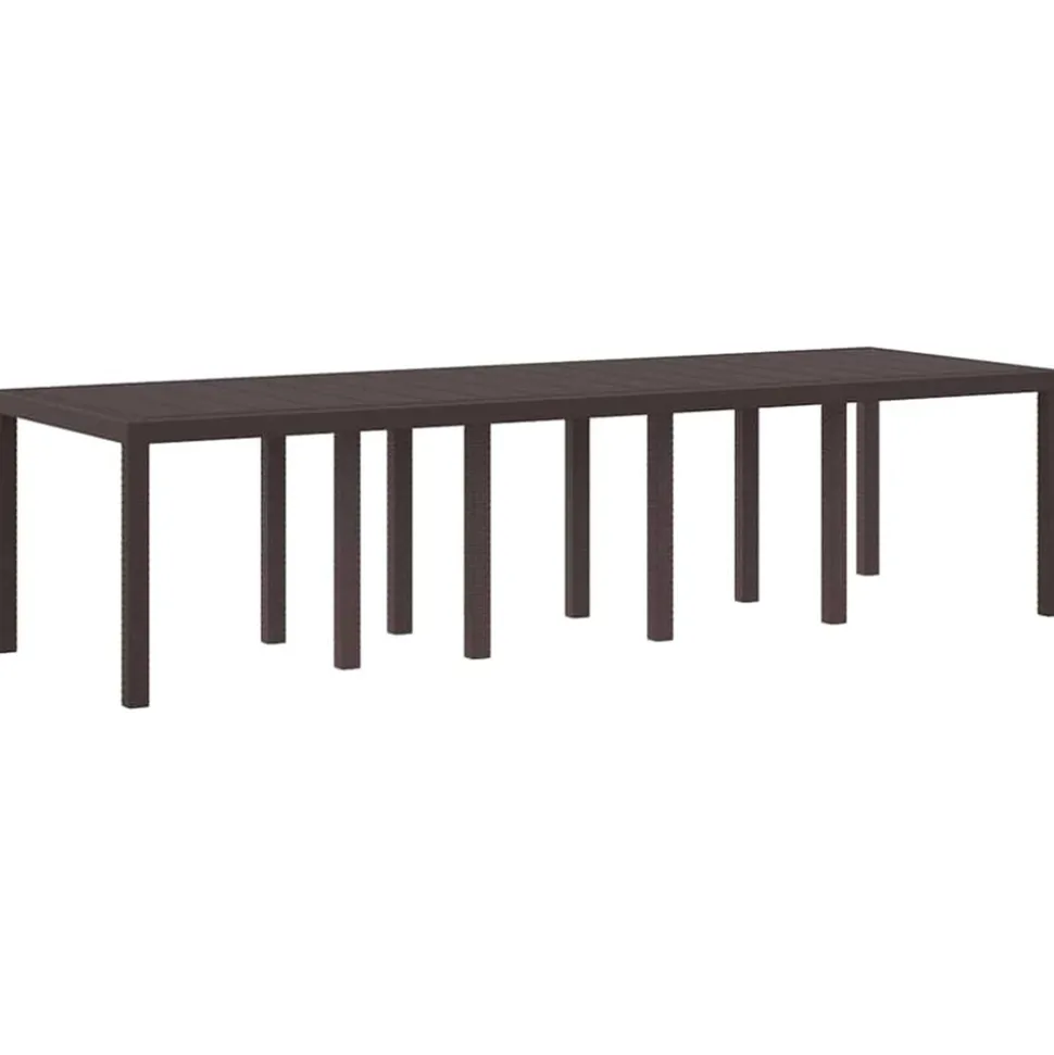 VIDAXL - Ensemble de salle à manger pour jardin avec coussin 11 pcs