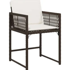 VIDAXL - Ensemble de salle à manger pour jardin 5 pcs marron polyrotin
