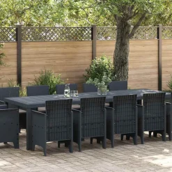VIDAXL - Ensemble de salle à manger de jardin avec coussins 13 pcs