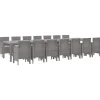 VIDAXL - Ensemble de salle à manger pour jardin 15 pcs gris clair