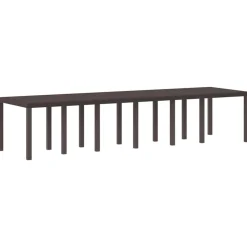 VIDAXL - Ensemble de salle à manger pour jardin 13 pcs marron