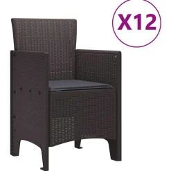 VIDAXL - Ensemble de salle à manger pour jardin 13 pcs marron