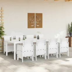VIDAXL - Ensemble de salle à manger pour jardin 9 pcs gris clair