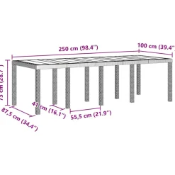 VIDAXL - Ensemble de salle à manger pour jardin 9 pcs gris clair