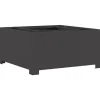 VIDAXL - Foyer carré noir 80x80x40 cm acier