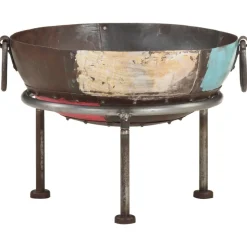 VIDAXL - Foyer rustique coloré ø 40 cm fer