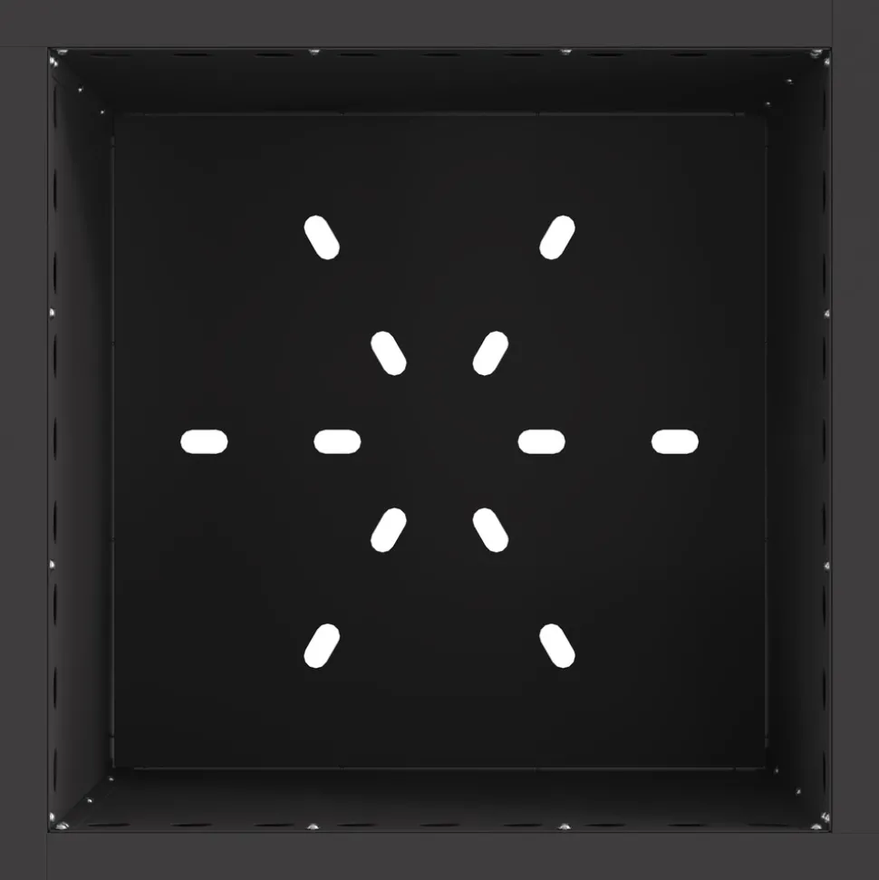 VIDAXL - Foyer sans fumée carré noir 48x48x50 cm acier
