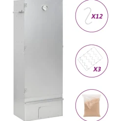 VIDAXL - Fumoir pour four à barbecue avec copeaux de bois 44,5x29x110 cm