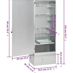 VIDAXL - Fumoir pour four à barbecue avec copeaux de bois 44,5x29x110 cm