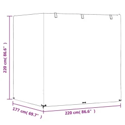 VIDAXL - Housse de balancelle 12 œillets 220x177x220 cm pe