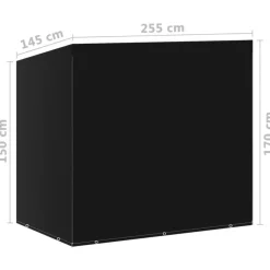 VIDAXL - Housse de balancelle 2pcs 10 œillets 2 fermetures 255x145x170cm