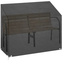 VIDAXL - Housse de banc de jardin 8 œillets 160x70x70/88 cm polyéthylène