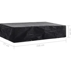 VIDAXL - Housse de chaise de jardin 8 œillets 218 x 77 x 55 cm