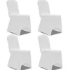 VIDAXL - Housse de chaise extensible 4 pcs blanc
