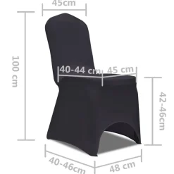 VIDAXL - Housse de chaise extensible 4 pcs anthracite