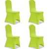 VIDAXL - Housse de chaise extensible 4 pcs vert