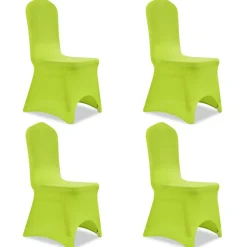 VIDAXL - Housse de chaise extensible 4 pcs vert