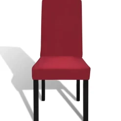 VIDAXL - Housse de chaise droite extensible 4 pcs bordeaux
