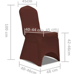 VIDAXL - Housse de chaise extensible 6 pcs marron