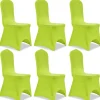 VIDAXL - Housse de chaise extensible 6 pcs vert