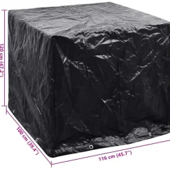 VIDAXL - Housse de récipient ibc 8 œillets 116x100x120 cm