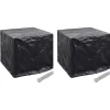 VIDAXL - Housse de réservoir d'eau de jardin 2pcs 8 œillet 116x100x120cm